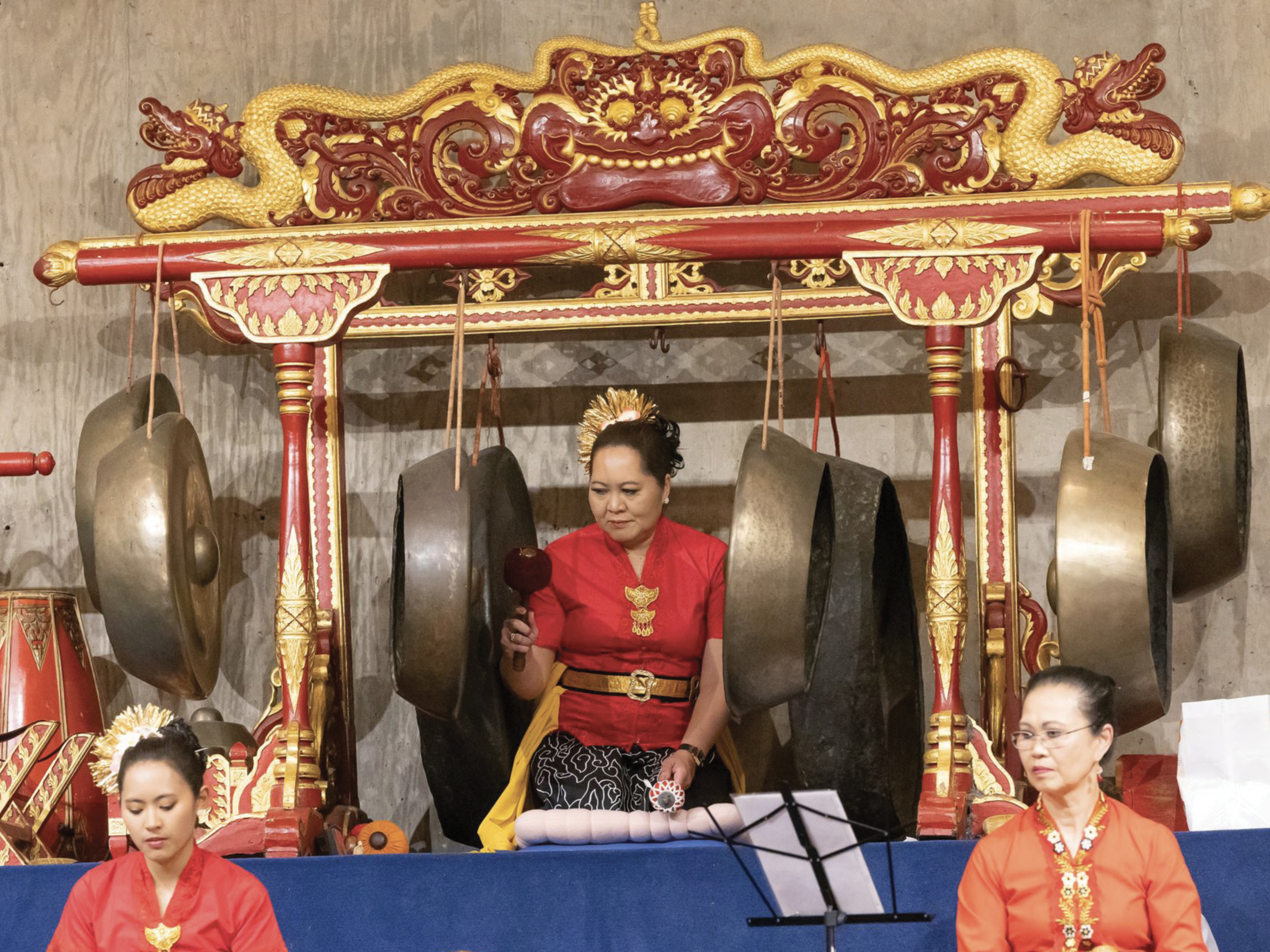 playing gamelan